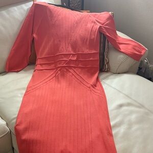 Vibrant Orange Knit Dress